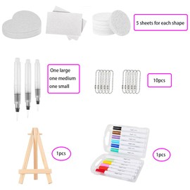 Lyhaogao Upgrade 3D Foam Texture Painting Kit, 3D Drawing Magics Canvas Sponge, Foam Texture Blank Painting Paper, DIY Bubble Drawing Pens Art Supplies Kit