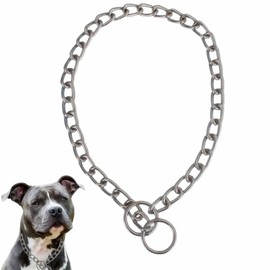 Silver Dog Choke Collar Slip P Chain Collar Stainless Steel Dogs Choker Link Training Metal Puppy Martingale Collars for XXS XS Small Medium Large Big XL Breed Dogs S