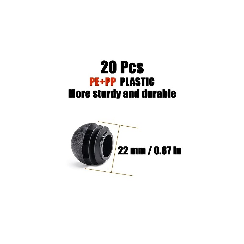 20PCS 22 mm (7/8 Inch) Plastic End Caps Plugs Chair
