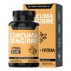 Beyond Vitamins | Raíz de Cúrcuma (curcumina) + Jengibre potenciado con Pimienta Negra (Piperina) – Cúrcuma Capsulas - Vitaminas Mujer / Hombre - Vegano | Curcuminoides (60 Cápsulas)
