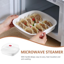 DOITOOL Microwave Steamer with Lid and Tray,Vegetable Steamer Microwave Steamer for Cooking,Food Steamer Microwave Cookware Supplies