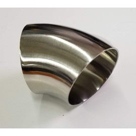 TIB Performance Stainless Steel 304 Sanitary Butt Weld, 45 Degree Polished Elbow 1/16"Wall, Sizes 1/2" to 6 1/4" O.D Tube (4 1/4" O.D.)