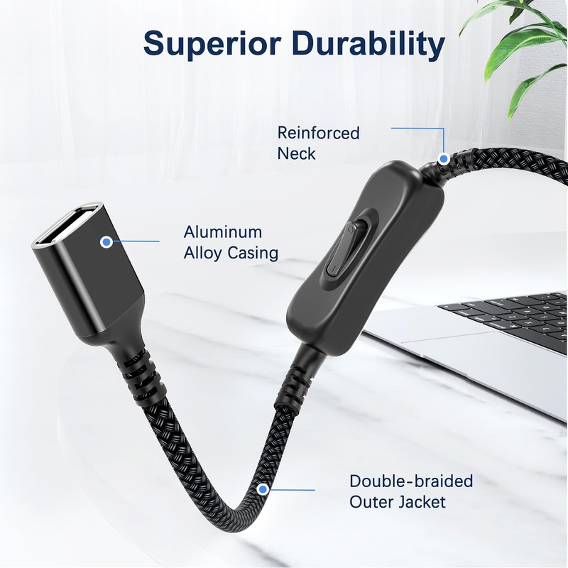 Itramax USB On Off Switch Cable,USB Extension Cable Support Data