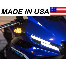 AVT Yamaha YZF-R3 / R3 2025  SMOKE FRONT Flush LED Turn Signals