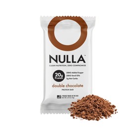 Nulla Bar 12 Count Box, NO SEED OILS, 20 grams Protein, 2-3g Net Carbs (Double Chocolate)