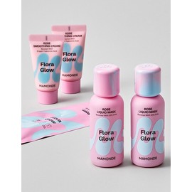 Mamonde [마몽드] 플로라 글로우 로즈 리퀴드 마스크80ml 2개 세트 (+로즈 크림 25ml*2 본품 상당 용량 + 볼마스크) [Mamonde] Flora Glow Rose Liquid Mask 80ml 2-Pack (+ Rose Cream 25ml*2 Equivalent to Full Size + Ball Mask)