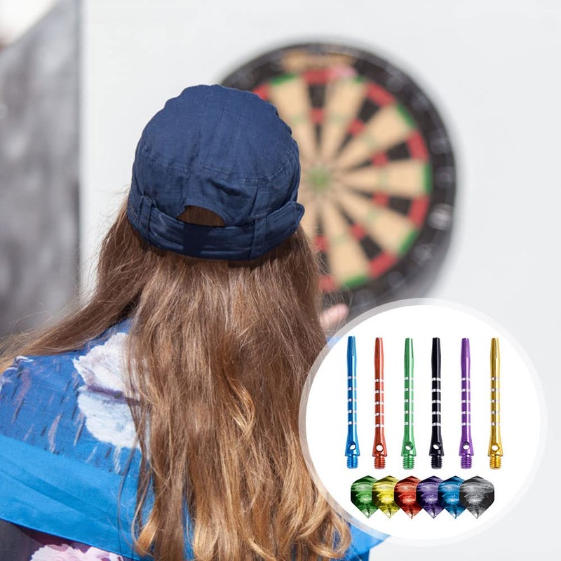 Bncxdc Darts, 18 Sets Dart Stems, Medium Dart Shafts, Universal