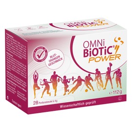 OMNi BiOTiC Power, 28 Servings (112g), 6 Bacterial Strains, 10 Billion Organisms per Daily Dose, Powder, Vegan, For Daily Use, With Bacteria for the Intestinal Flora, Blood Orange Flavour