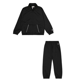 Champion Girl's Legacy Script Shop G (405048) -Special Polywarpknit Semi-Dull High-Neck Tracksuit, Black (KK001), 11-12 Years