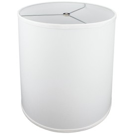 FenchelShades.com Lampshade 13" Top Diameter x 15" Bottom Diameter x 15" Slant Height with Washer (Spider) Attachment for Lamps with a Harp (White)