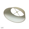 Royal Designs, Inc. Shallow Oval Hardback Lamp Shade, HB-611-14BG, Beige,