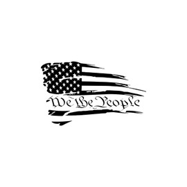 Smart We The People Decal Sticker | Cars Trucks Vans SUVs Windows Walls Cups Laptops | Black | 6.5" X 3.5" inch | SD-758