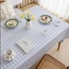 HanYun White Check Table Cloth, Plastic Tablecloth 137x180cm Plastic Table