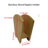 JB Home Collection 4570, Natural Bamboo Wood Napkin Holder Desktop