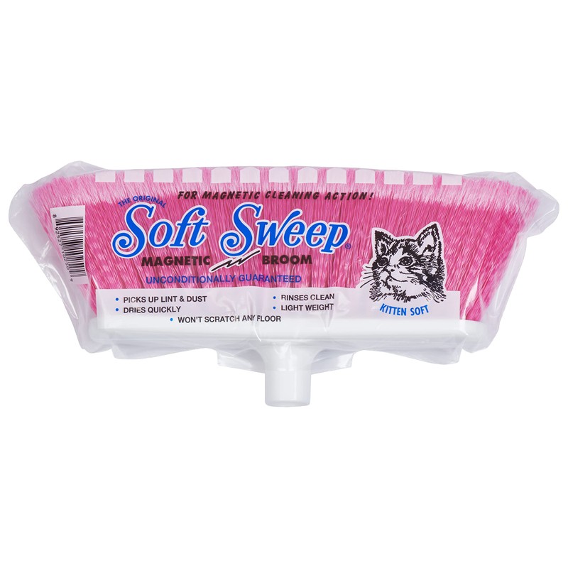 Soft Sweep Broom Heads Only (1 Fuchsia/1 Violet/1 Yellow, 3