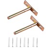 2PCS Floating Shelf Brackets,4inch T Shape Metal Brackets,Heavy Duty Hidden