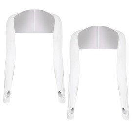 2Pcs Cooling Shawl Arm Sleeves for Women & Men,UV Sun Protection & Breathable Arm Sleeves,UPF Cooling Sleeves for Sports, (white)