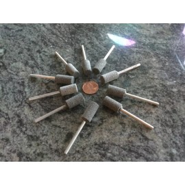 Machine shop 10 mounted point points 0.401 barrel blue 1/8 dremel hobby shop machine abrasive