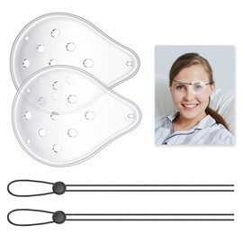 2 Pcs Transparent Eye Shield, Ventilated Eye Patches After Cataract Surgery, 9-Hole Protective Plastic Eye Shields with Adjustable Strap, Breathable Eye Masks, Eye Care Accessories for Adults