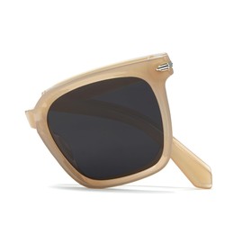 Cyxus 2023 Trendy Folding Sunglasse Women Men UV400 Protection Foldable Sunglasses For Driving Golf Campping Brown.