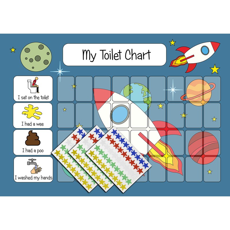 kids2learn Potty Training Reward Chart for Boys Girls Toddlers -