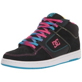 DC womens Dc Women's Manteca 4 Mid Casual Skate Shoe, Black/Multi, 6.5 US