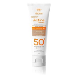 Protector Solar Facial Dermatológico con Color Darrow Actine Colors FPS50+ Bloqueador Solar Facial para Piel Mixta y Grasa Anti Oleosidad Tono Medio 4