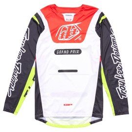 Troy Lee Designs GP Pro Youth Moto Jersey, Blends White/Glo Red, Medium