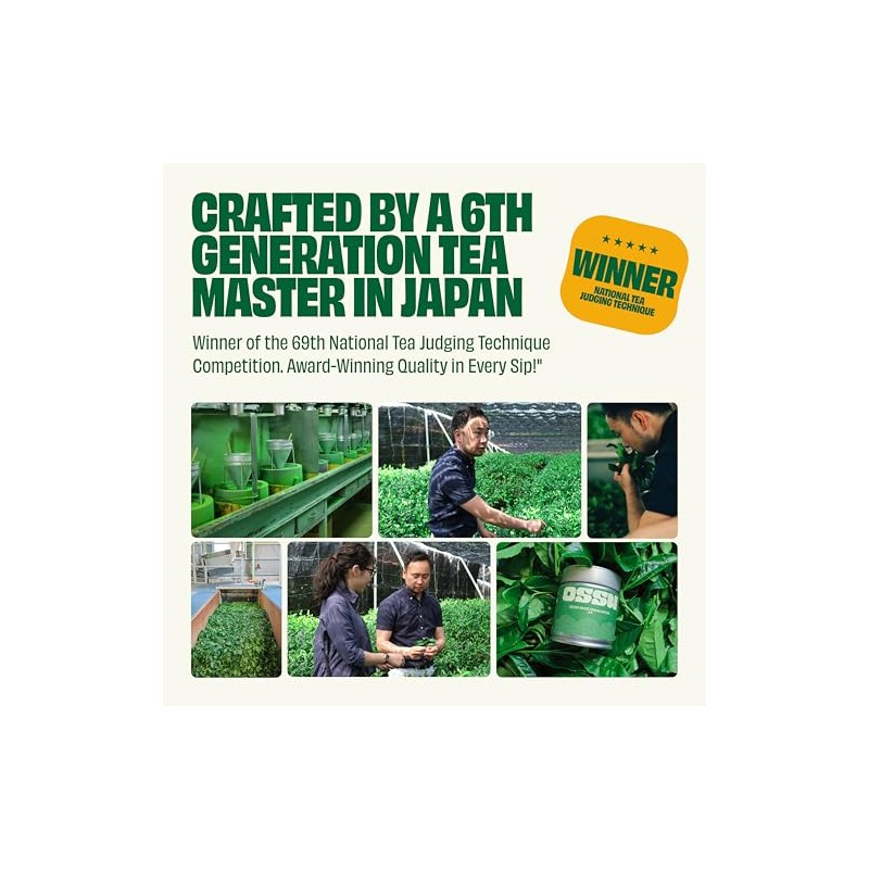 OSSU Organic Ceremonial Matcha Powder - Premium Japanese Green Tea