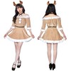 Clear Stone Miminoel Cosplay Christmas 2-Way Sleeve Reindeer Women's Brown