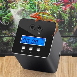 RUNWUSHENG reptile humidifier, LCD with timing function, time length and interval can be set, reptile mister system with 2 spray nozzles, misting system for reptiles of amphibians, tanks, Paludarium