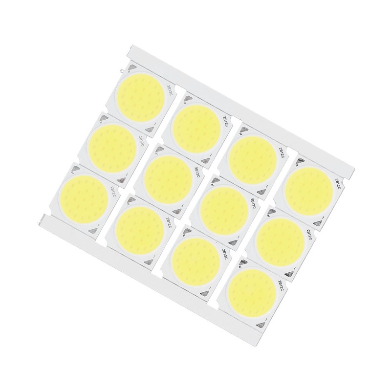 12Pcs COB Light Source High Power Round LED Chip 12W