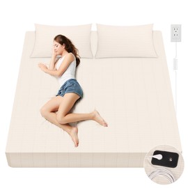 VigorVortex Grounding Fitted Sheets Queen Grounding Sheets 10% Silver Improve Sleep with Grounding Cord 60x80x13in Beige