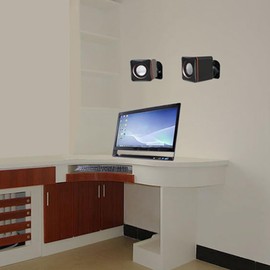 RETROGOO Universal Speaker Wall Mount Bracket Ceiling Stand Clamp with Adjustable Swivel and Tilt Angle Rotation