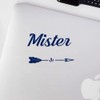 Transparent Decal Stickers of Mister (Navy Blue) Premium Waterproof Vinyl