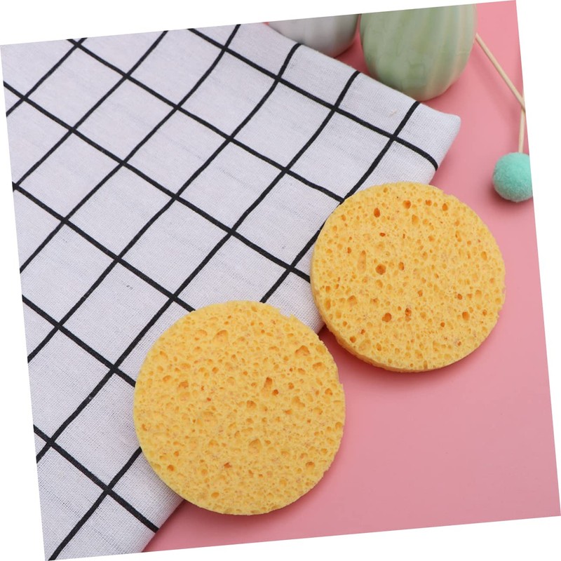 WOONEKY 12pcs Soft Face Cleansing Puff Natural Cellulose for Deep