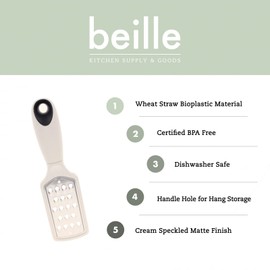 Beille Cream Stainless Steel Wheat Straw Handheld Cheese Grater Kitchen Utensils