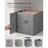 SONGMICS Storage Cubes, 13-Inch Non-Woven Fabric Bins with Double Handles,
