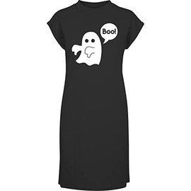 Hippowarehouse Ghost of Disapproval t-Shirt Dress Women's Adults Nightie Nightdress Black