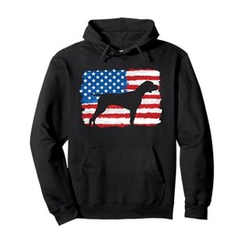 4th Of July American Flag GSP Dog German Shorthaired Pointer Pullover Hoodie