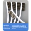 Stainless Steel Wire Brushes - Heavy-Duty Reinforced Bristle Cleaning Brushes