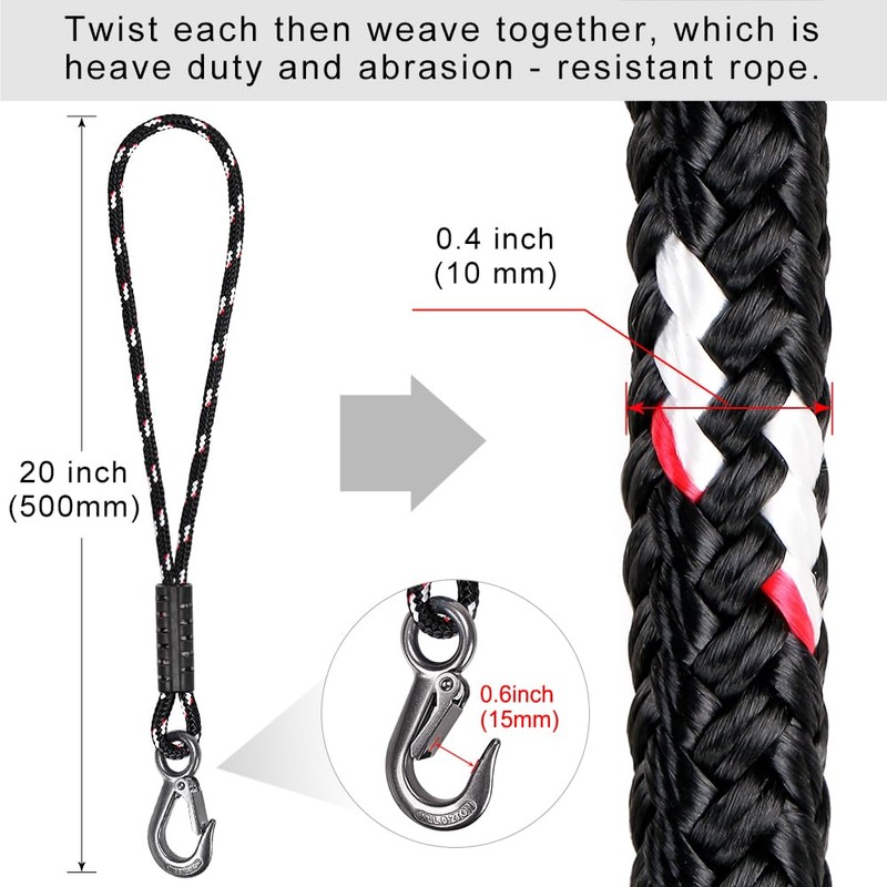 BeneLabel 2pcs Tree Swing Rope, 50cm Hammock Strap Hanging Kit