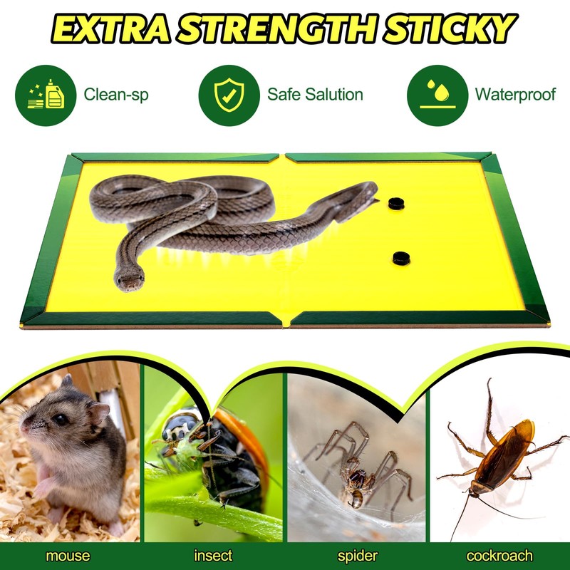 Qualirey 2 Pack Large 13" x 21" Snake Trap Glue