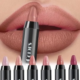 Lápiz de labios mate ultra chic,Crayón de labios rico en vitamina E,Color mate ligero sin secarse ni desvanecerse,Maquillaje de labios resistente al agua de larga duración (08#, M)