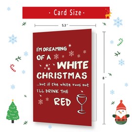 IDU Funny Christmas Wine Card for Men Women，Romantic Christmas Gifts for Dad Mom Husband Wife Boyfriend Girlfriend, Humor Xmas Decorations for Him Her，Perfect Holiday Wine Greeting Cards Ideas