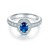 Trilani Women's Entourage Ring Sterling Silver Cubic Zirconia Blue White