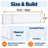 2-Pack Adjustable Drawer Dividers - 11.6–19.6 in Expandable Organizers for