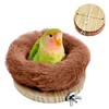 Hamiledyi Bird Bed for Cage Plush Parrot Hanging Hammock Warm
