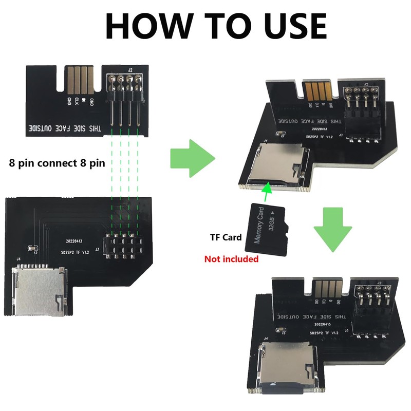 Hyamass NGC GameCube SD2SP2 PRO Adapter, SDLoad SDL Micro SD