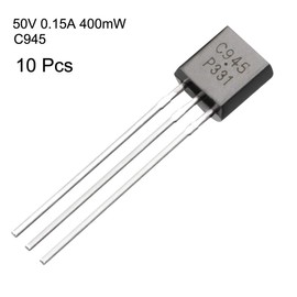 uxcell 10pcs C945 Transistor Plastic-Encapsulate Power TO-92 Transistor NPN 50V 0.15A 400mW